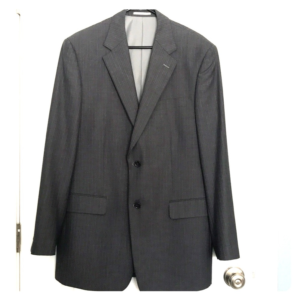 Men’s grey suit coat